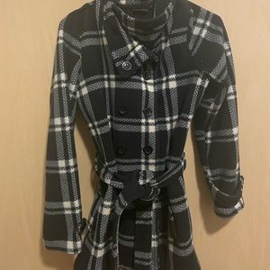 Plaid Wool Coat